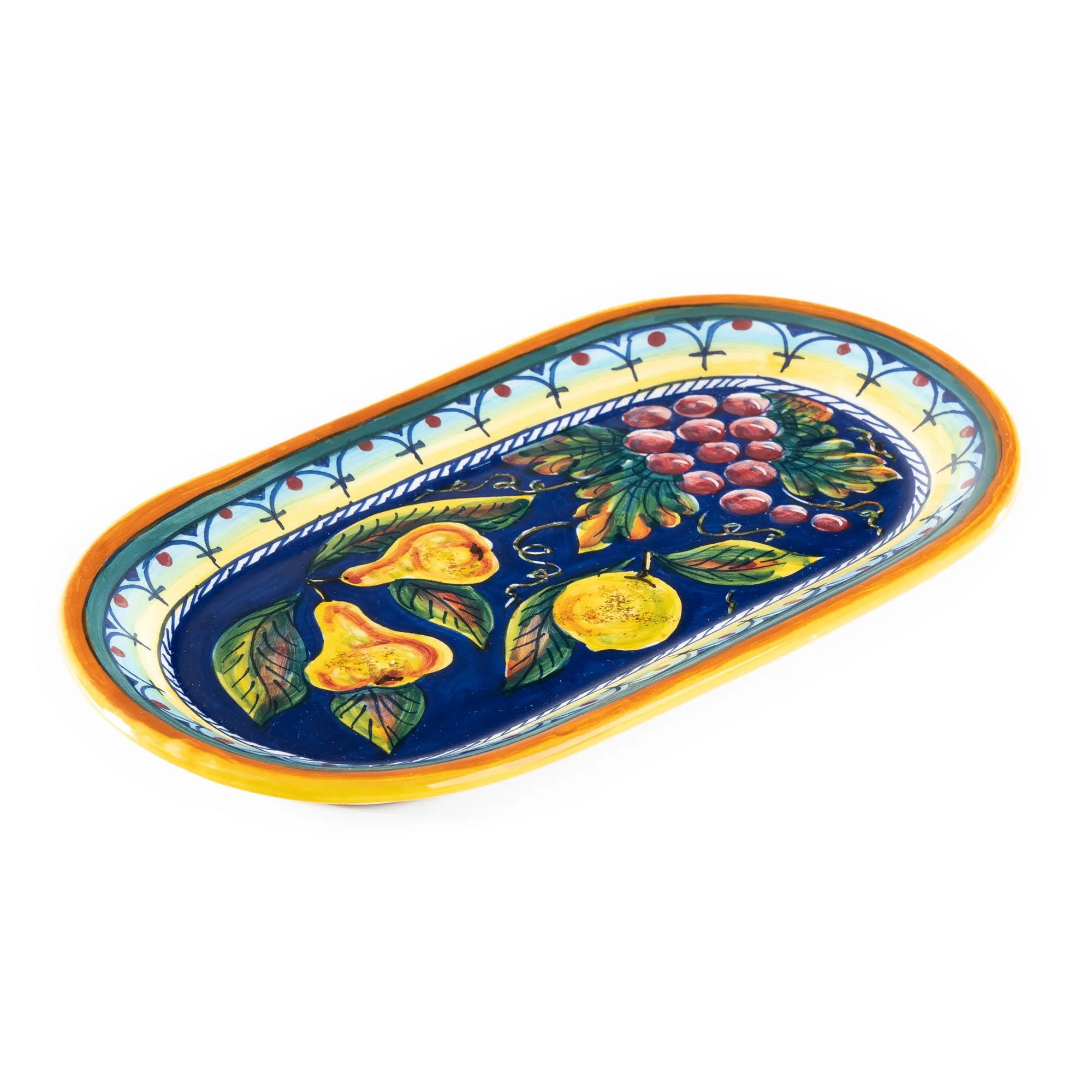 Collectible Majolica Oval Tray B-57