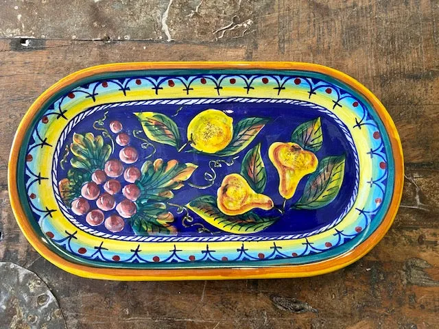 Collectible Majolica Oval Tray B-57