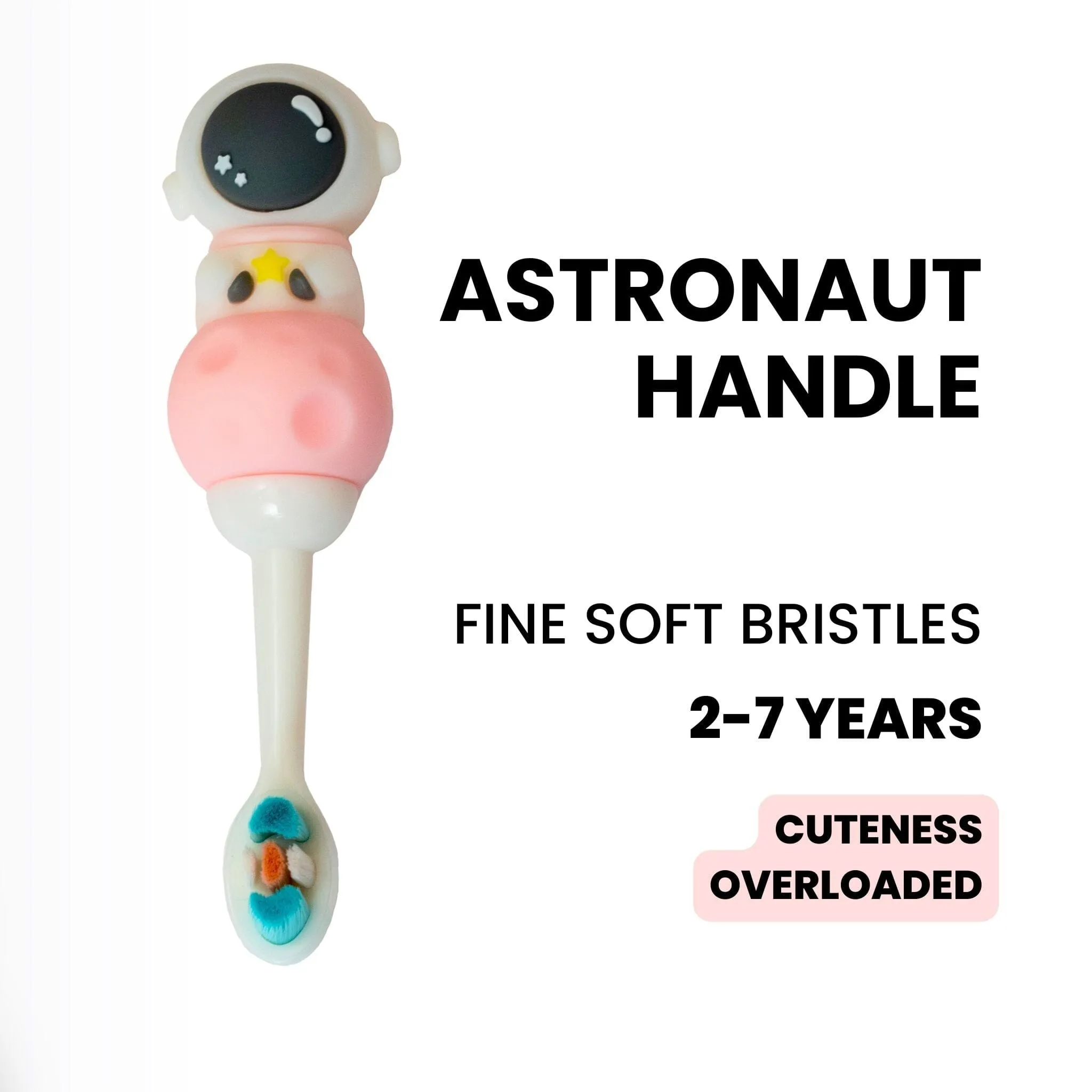 Cute Astronaut Handle Soft Kids Toothbrush