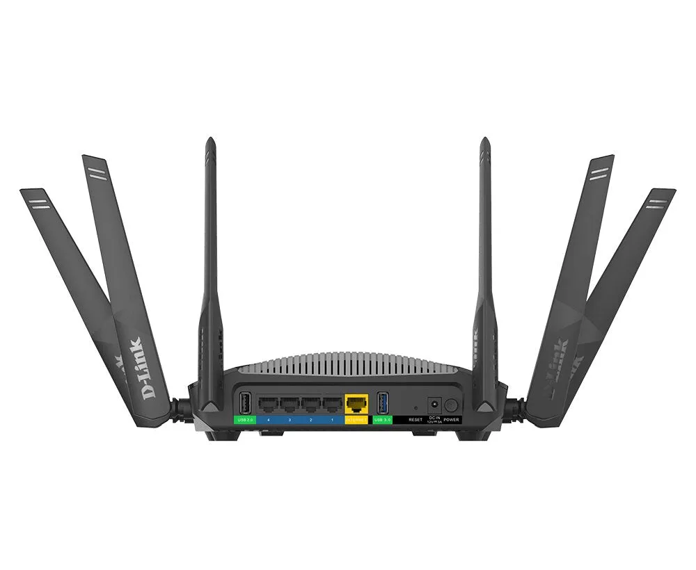 D-Link EXO AC3000 High Power Wi-Fi Tri Band Gigabit Router, 6xAntenna, 2xUSB, 4xLAN - DIR-3040-US