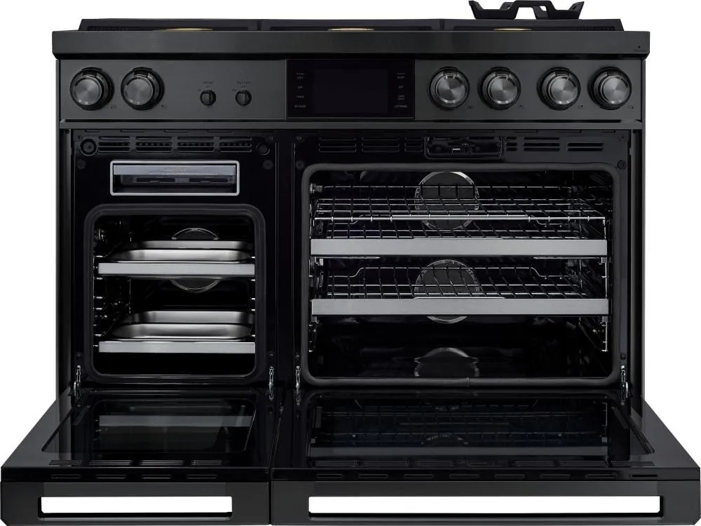 Dacor - 6.6 cu. ft  Dual Fuel Range in Black Stainless - DOP48M86DLM