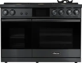 Dacor - 6.6 cu. ft  Dual Fuel Range in Black Stainless - DOP48M86DLM