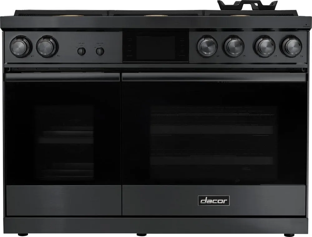 Dacor - 6.6 cu. ft  Dual Fuel Range in Black Stainless - DOP48M86DLM