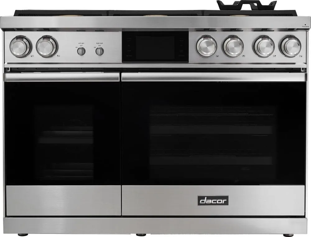 Dacor - 6.6 cu. ft  Dual Fuel Range in Stainless - DOP48M86DLS