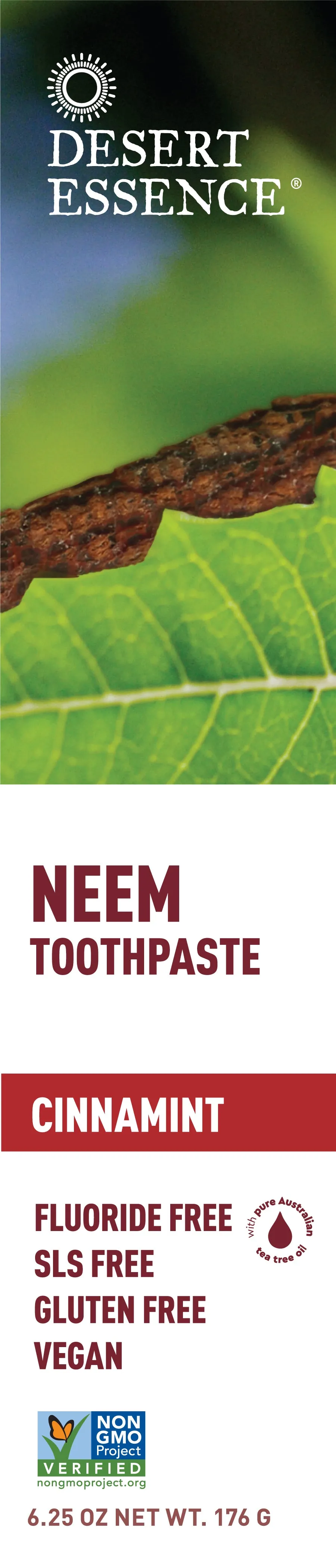 Desert Essence Neem Toothpaste - Cinnamint