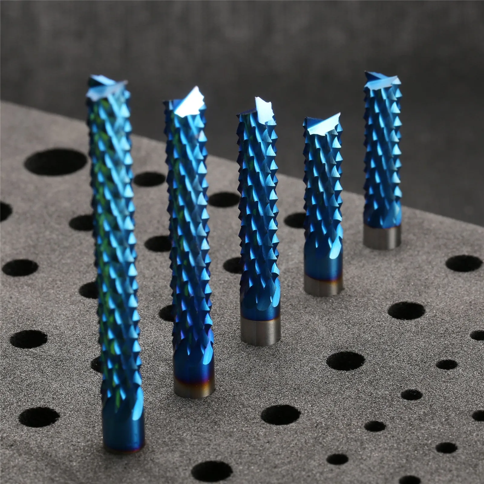 [Discontinued] CS05A, 1/4" Shank & Cutting, Corn Cob Milling Cutter, 5Pcs End Mill Set