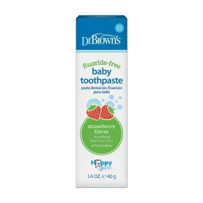 Dr. Brown’s Fluoride-Free Baby Toothpaste, Safe to Swallow, 1-Pack, 1.4oz/40g, 0-3 years