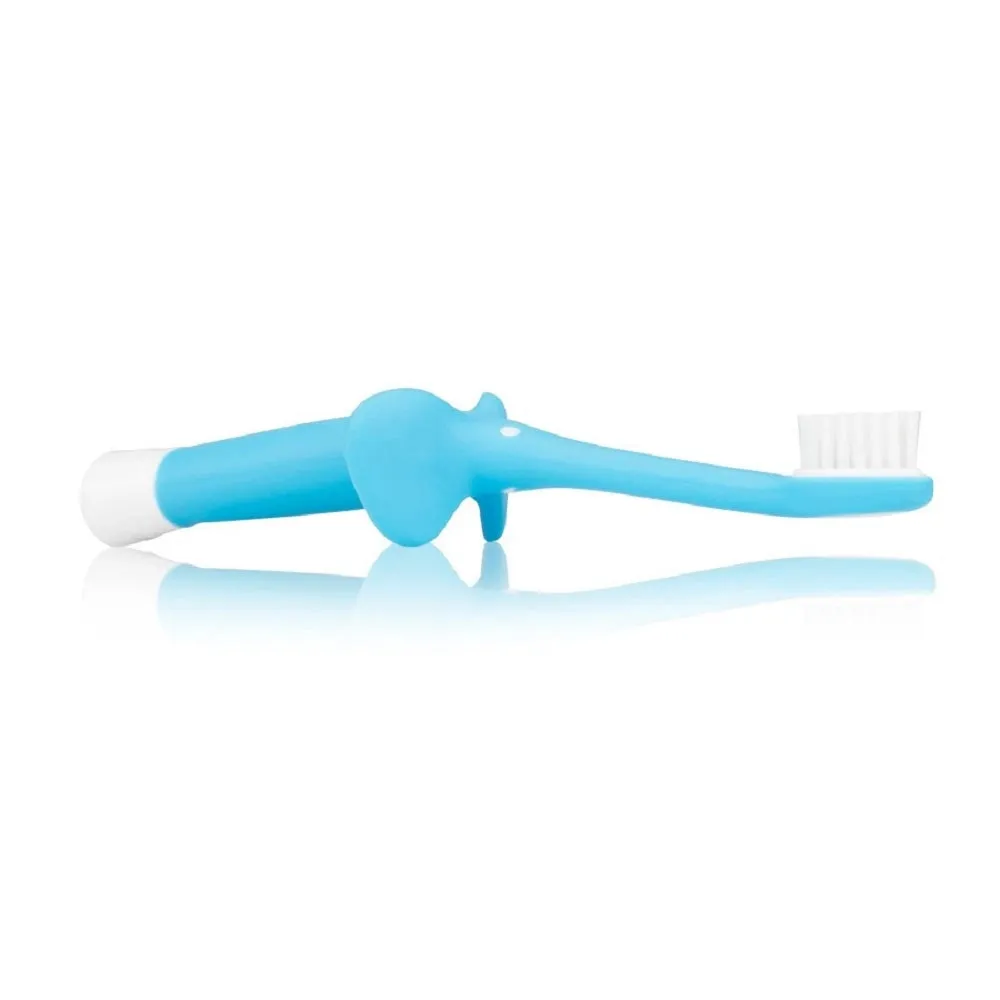 Dr. Browns Infant-to-Toddler Toothbrush, Blue Elephant, 1-Pack