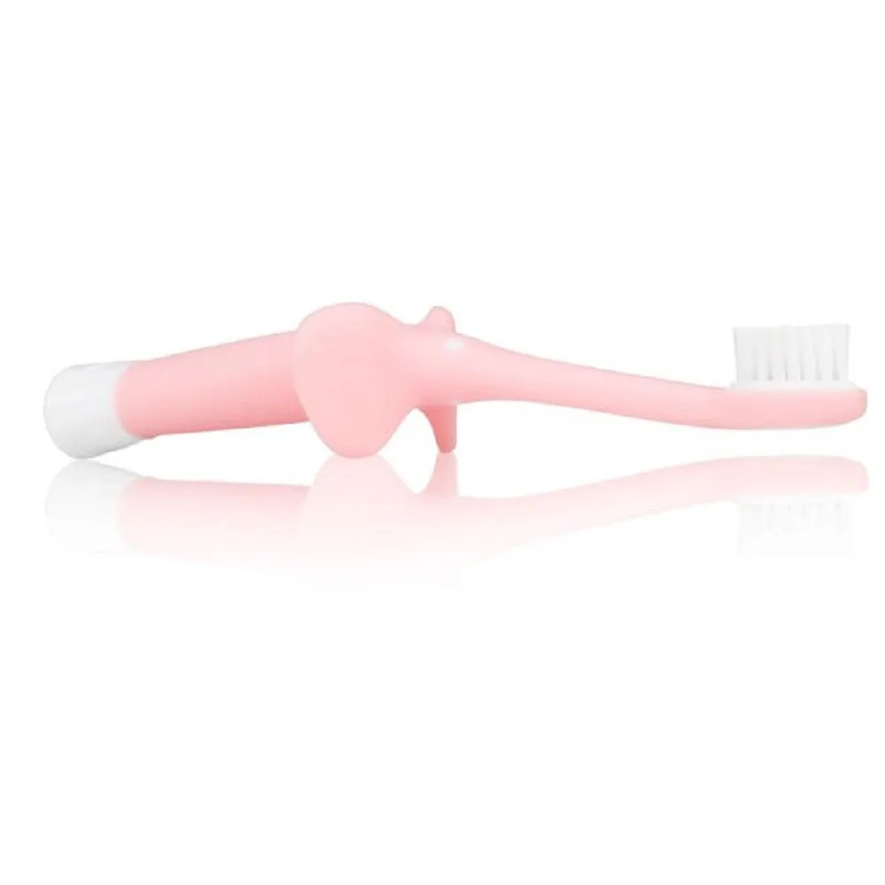 Dr. Browns Infant-to-Toddler Toothbrush, Pink Elephant, 1-Pack