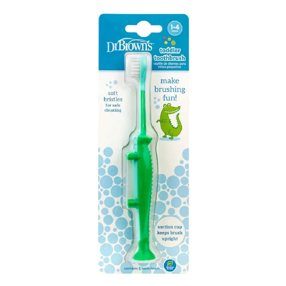 Dr. Browns Toddler Toothbrush, Crocodile (Green)