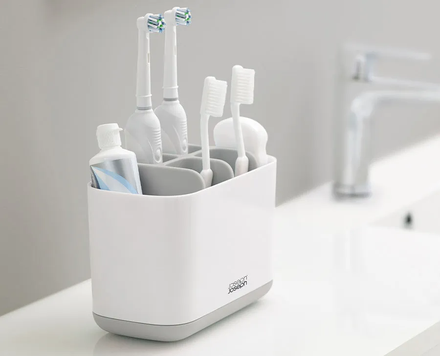 EasyStore™ Large Light Grey Toothbrush Holder