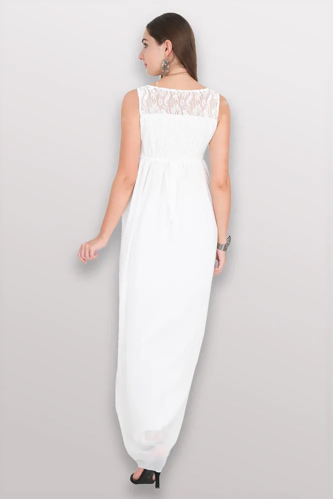 Elegant Ivory Maternity Dress