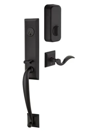 Emtek Single Cylinder Adams Handleset EMPowered Motorized Smart Lock Upgrade With Arts & Crafts Lever