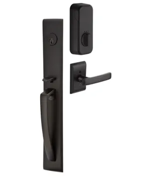 Emtek Single Cylinder Orion Handleset EMPowered Motorized Smart Lock Upgrade With Geneva Lever