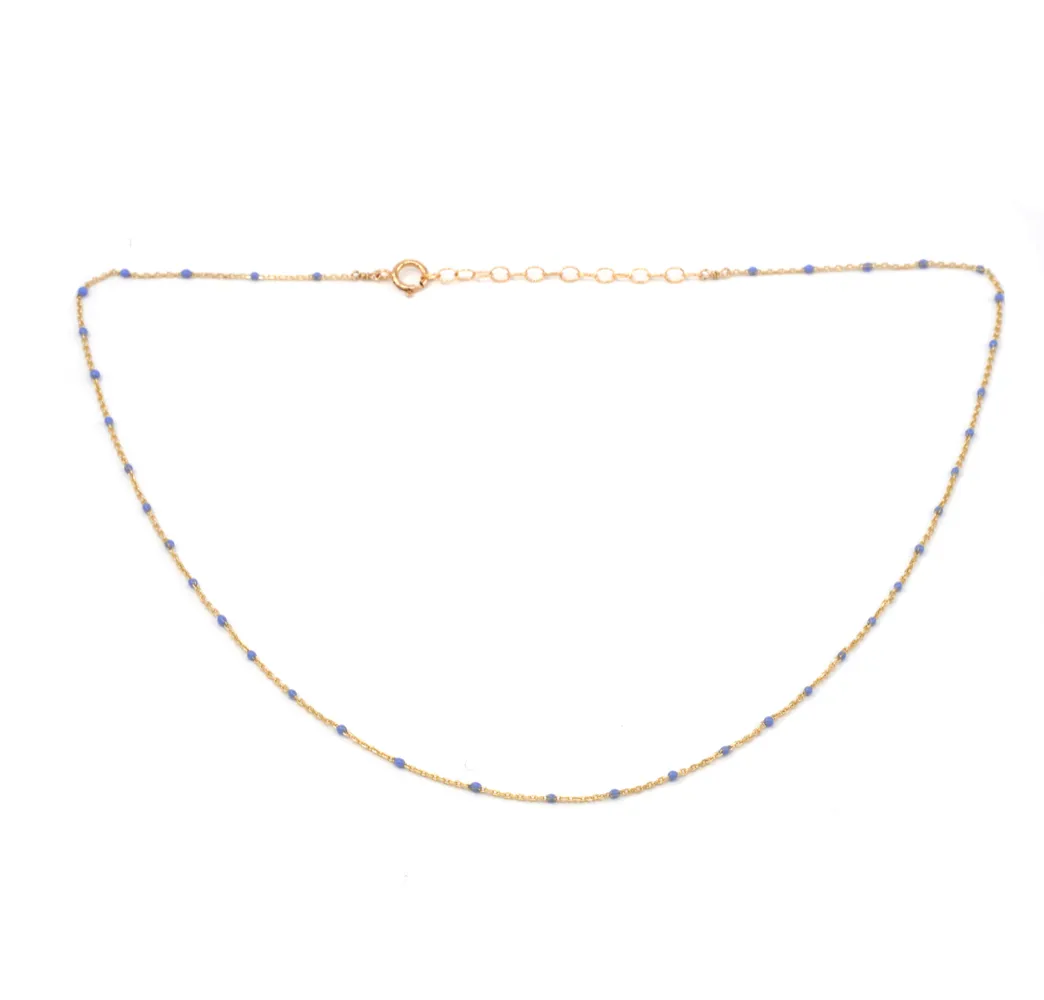 Enamel & Gold Necklace