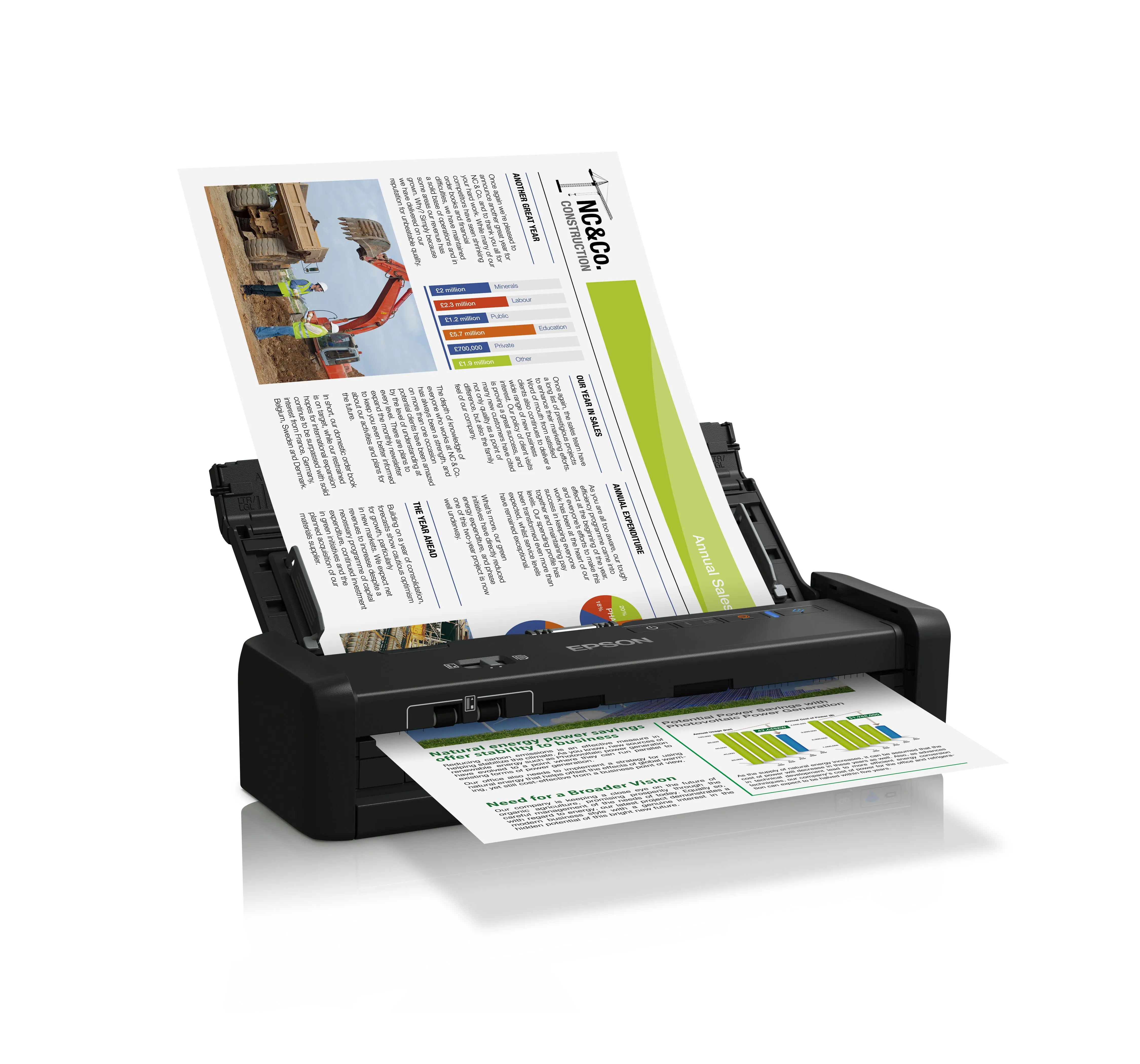 Epson Workforce Ds-360W - Document Scanner - Duplex - A4/Legal - 600 Dpi X 600 Dpi - Up To 25 Ppm (Mono) / Up To 25 Ppm