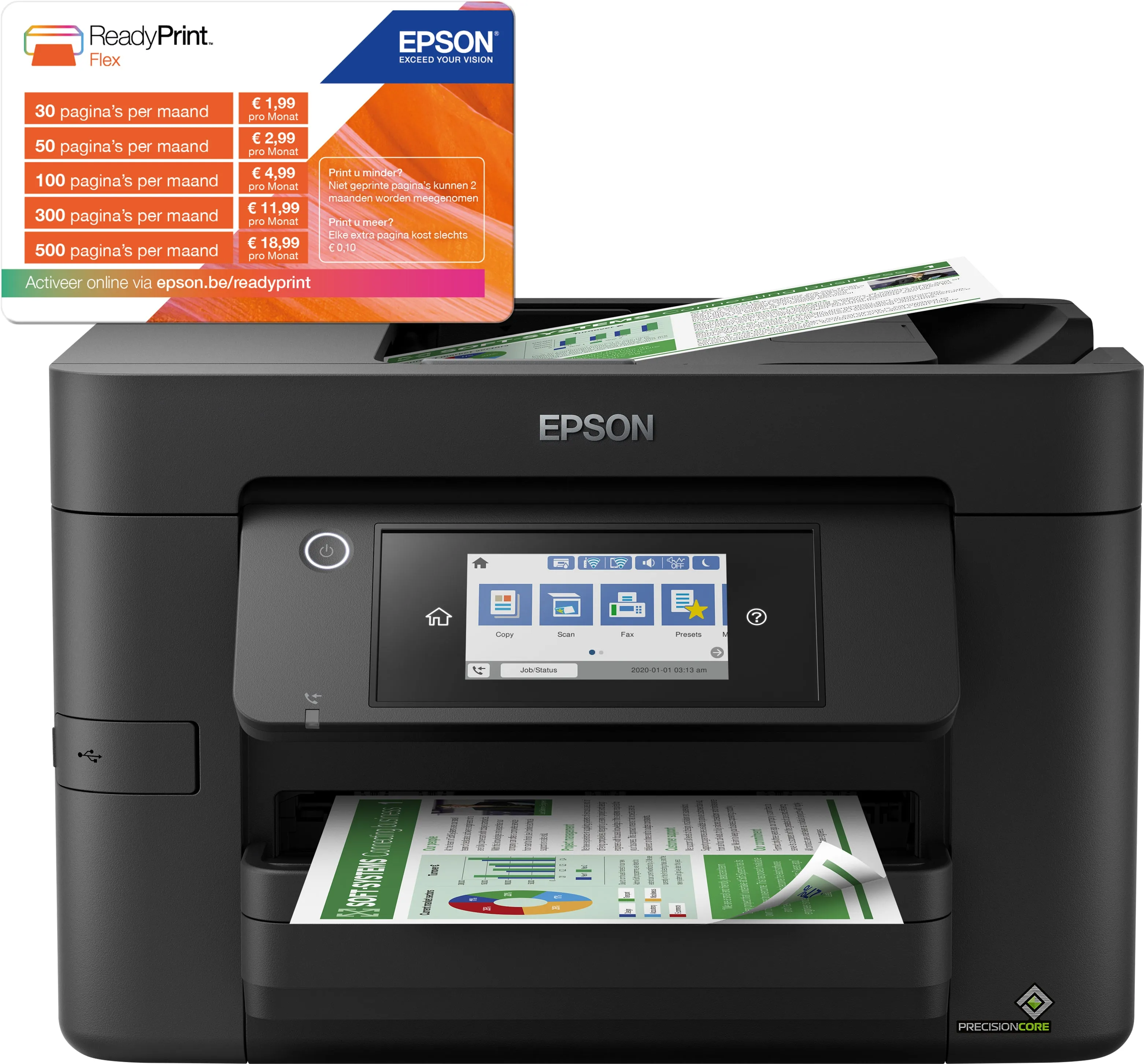 Epson Workforce Pro Wf-4820Dwf  4820Dwf  Wf4820dwf 4820Dwf Wf4820 4820 - Multifunction Printer - Colour - Ink-Jet - A4 (