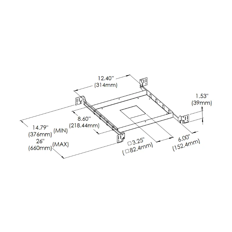 Eurofase 30535 New Construction Plate for Tango TGO1S Square Trim/Trimless Series