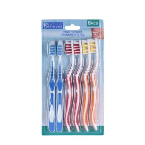 Excellent Dentalcare - (Set of 6) Toothbrush Tandenborstel Toothbrushes - Colored