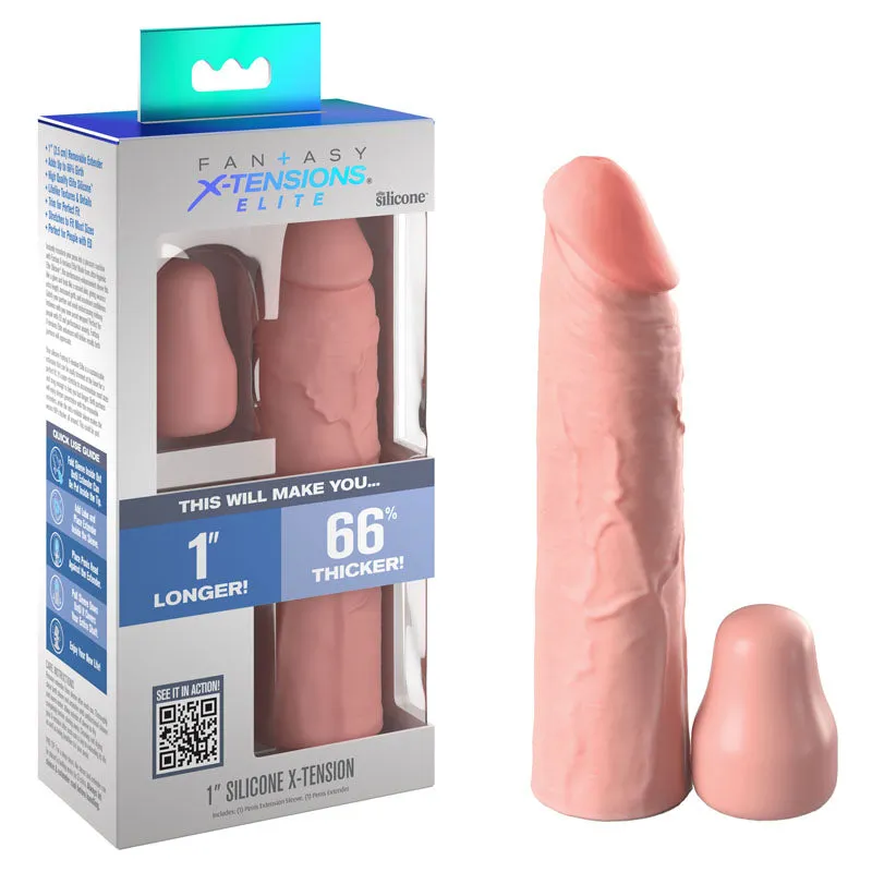 Fantasy X-Tensions Elite 1'' Silicone Extension - Flesh-(pd4151-21)