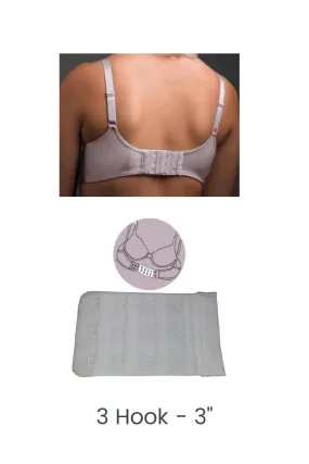 Fashion Essentials Bra Extender 3", White 50502