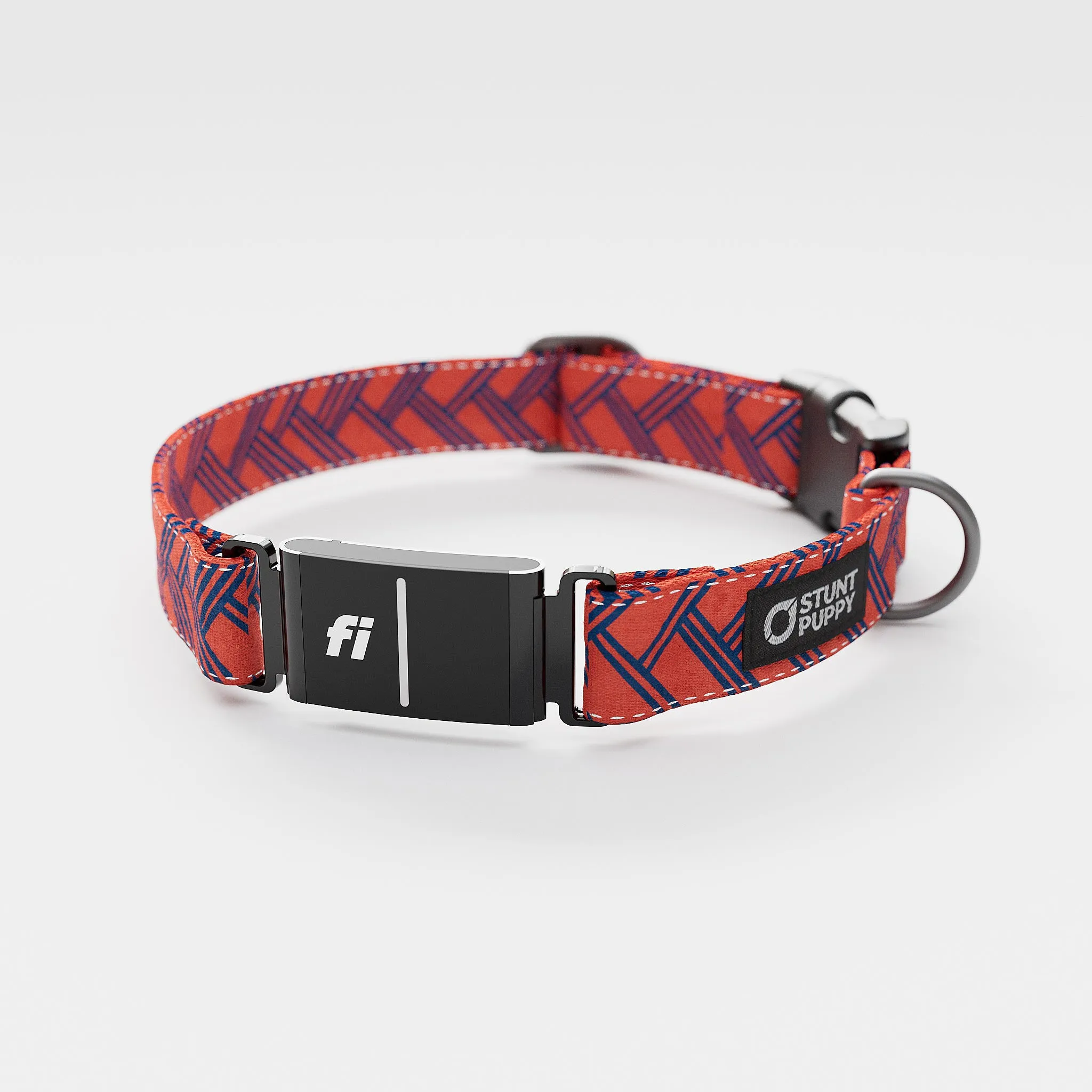 Fi GPS Included Fishtail Red Blue Everyday Collar (6 month subscription)