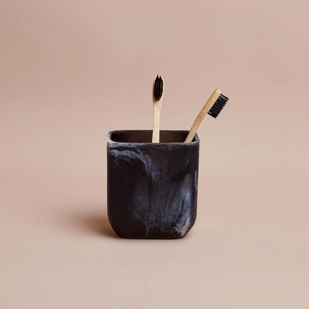 Flow Resin Toothbrush holder - Ash Black