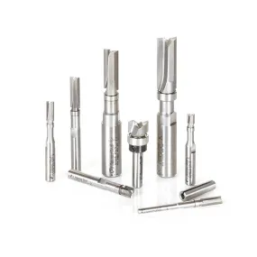 Flush Trim Plunge Template CNC Router Bit Collection | 8 Piece | 1⁄8, 1⁄4 & 1⁄2" Shank | AMS-600 | 738685666609