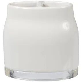 Gem Ceramic Toothbrush Holder, White