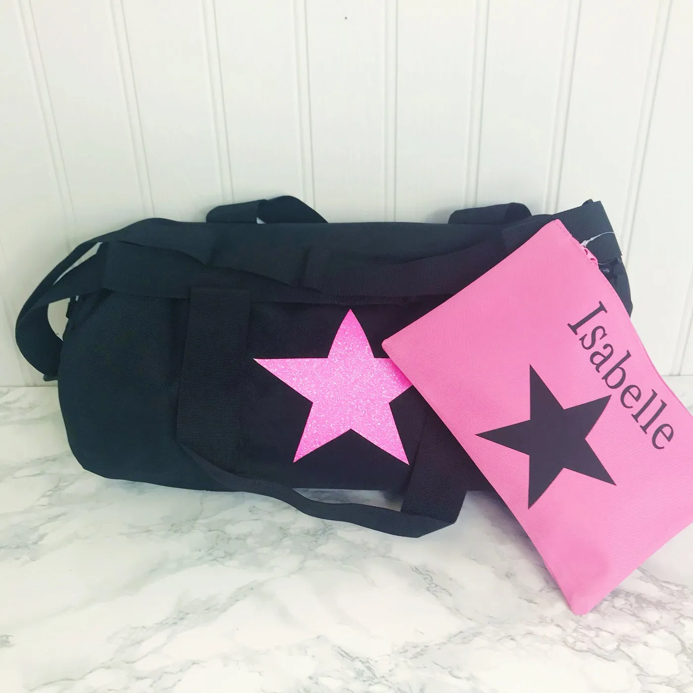 Girls Personalised Star Design Wash Bag, Accessories Bag  - (6 colours available)