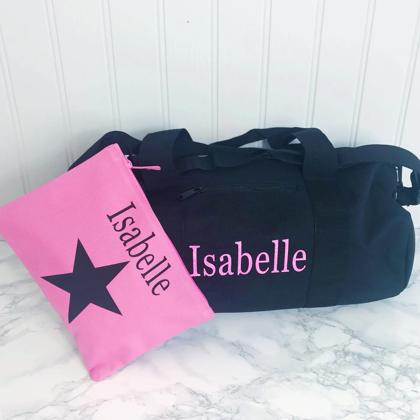 Girls Personalised Star Design Wash Bag, Accessories Bag  - (6 colours available)