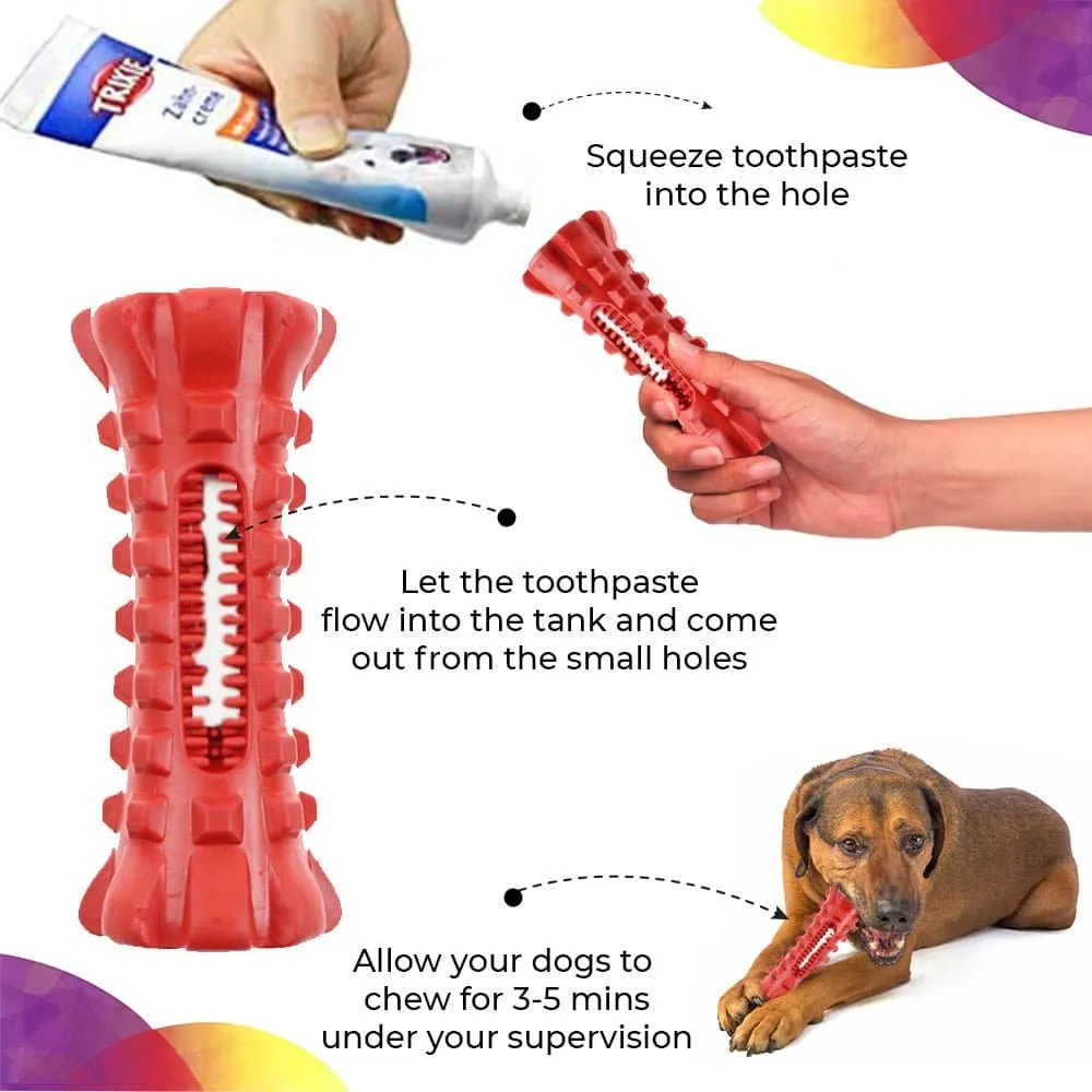 Goofy Tails Dental Grinder Toy for Dogs (Red)