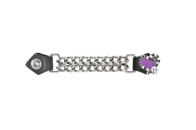 Heart Rose Purp Chrome Vest Extender