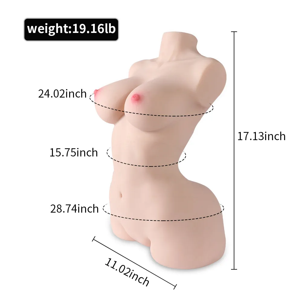 Heidi(For EU Customers): 19.16lb Realistic Torso Sex Toy with Pussy Ass Boobs