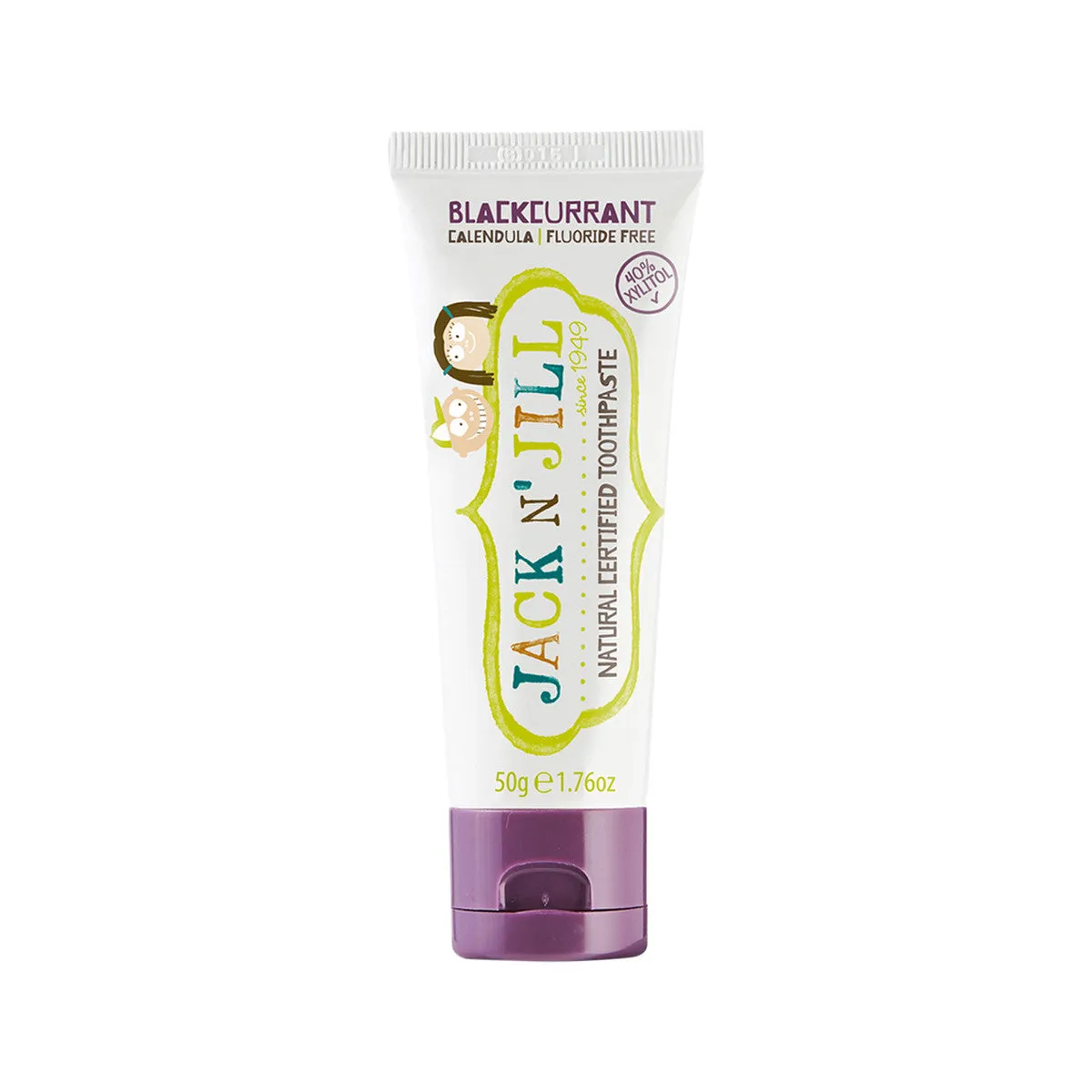 Jack N' Jill Children's Natural Toothpaste with Calendula (Fluoride Free) Blackcurrant 3x50g pack