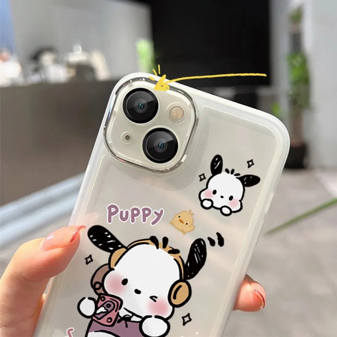 Japanese Cartoon Cute PC Listen Music Matt Full Protect Design iPhone Case PLUS XS XR X 11 12 13 14 15 Pro Promax