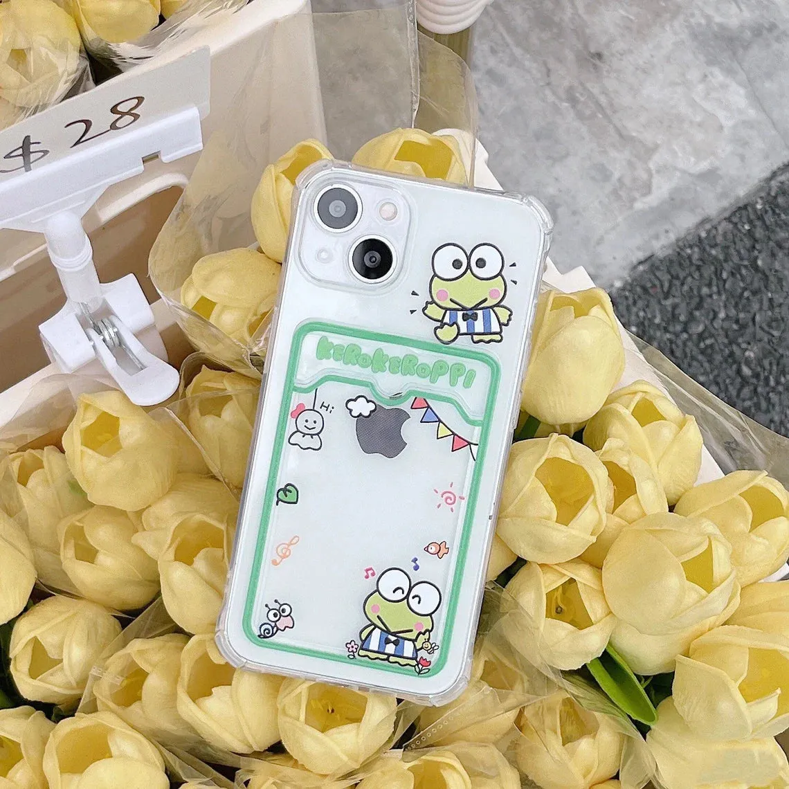 Japanese Cartoon Keroppi Bad Badtz Maru XO Card Photo Holder iPhone Case 7 8 PLUS X 11 12 13 14 15 16 Pro Promax