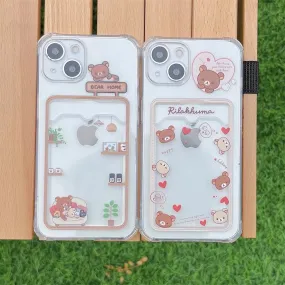 Japanese Cartoon Photo Holder | Rilakkuma - iPhone Case PLUS X 11 12 13 14 15 Pro Promax