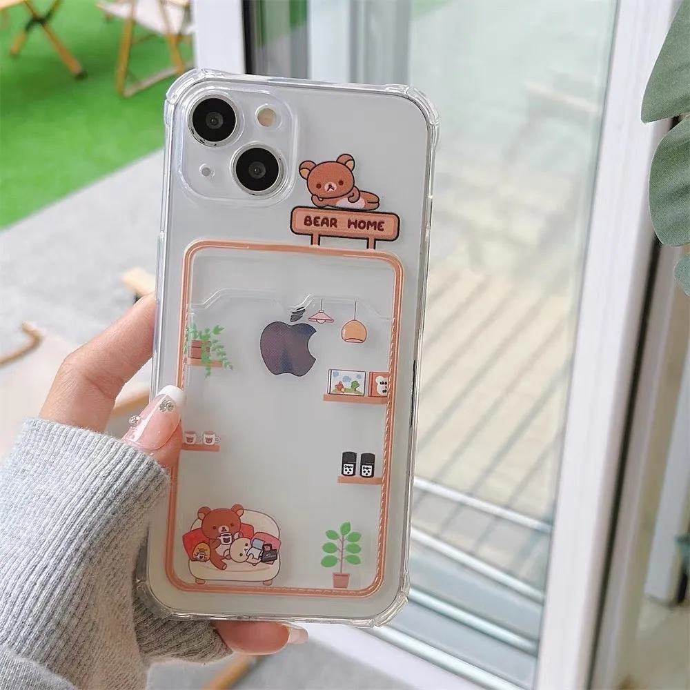 Japanese Cartoon Photo Holder | Rilakkuma - iPhone Case PLUS X 11 12 13 14 15 Pro Promax