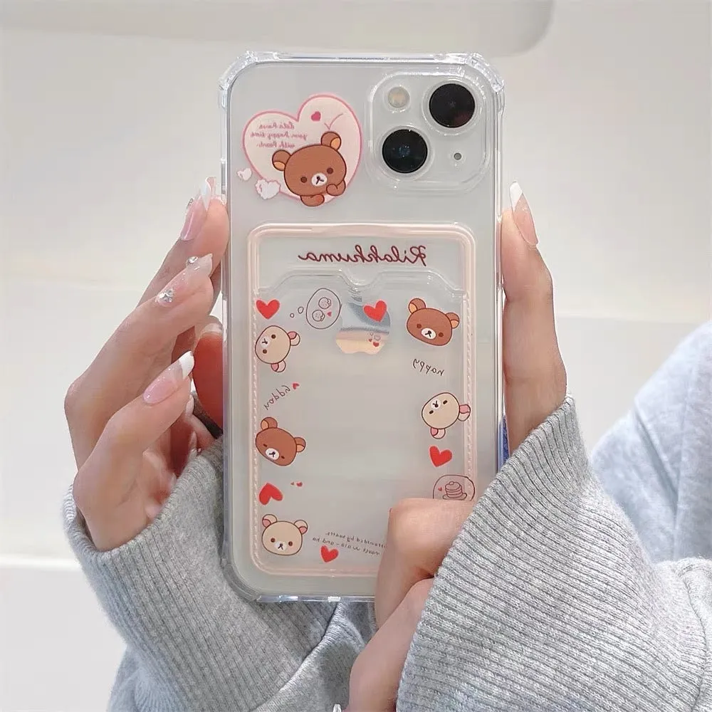 Japanese Cartoon Photo Holder | Rilakkuma - iPhone Case PLUS X 11 12 13 14 15 Pro Promax