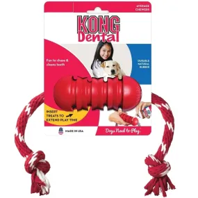 Kong Dental With Rope Dog Toy Medium