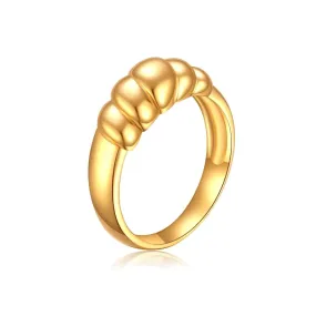 Kyerlyn Gold Croissant Dome Rings Size 6 to 9