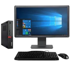 Lenovo ThinkCentre M910q Intel i5, 6th Gen Tiny PC with 20" Monitor