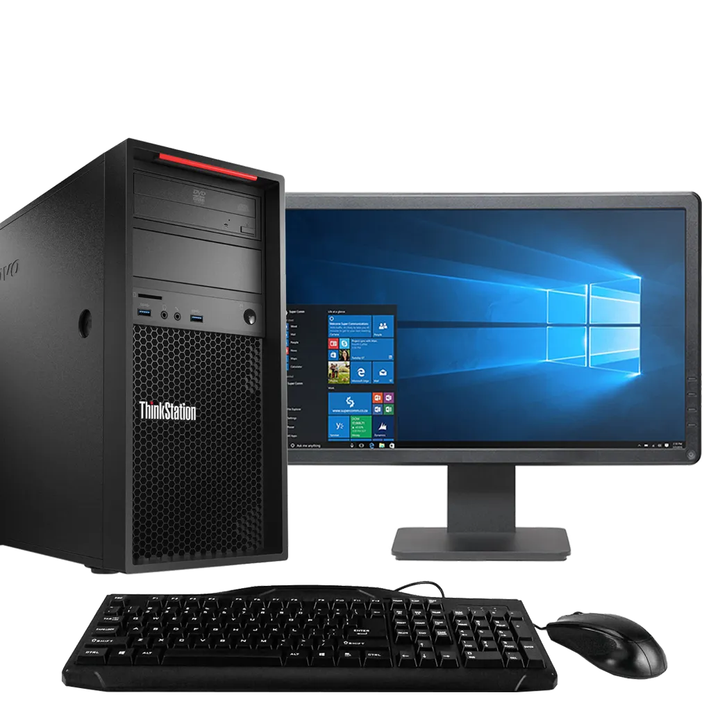 Lenovo ThinkStation P300 - Intel i5, 4th Gen Tower PC with 20" Monitor