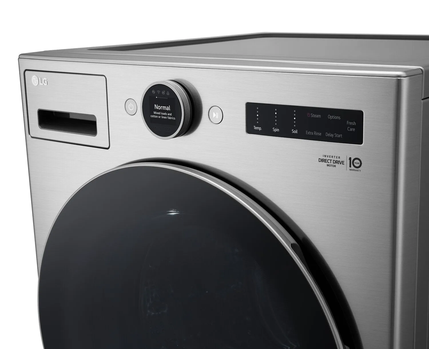 LG 5.2 Cu. Ft. Front-Load Washer and 7.4 Cu. Ft. Electric Dryer with TurboSteam® - WM5500HV/DLEX550V