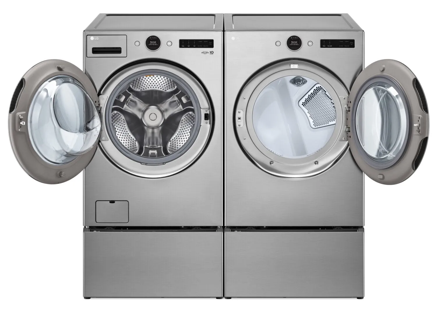 LG 5.2 Cu. Ft. Front-Load Washer and 7.4 Cu. Ft. Electric Dryer with TurboSteam® - WM5500HV/DLEX550V