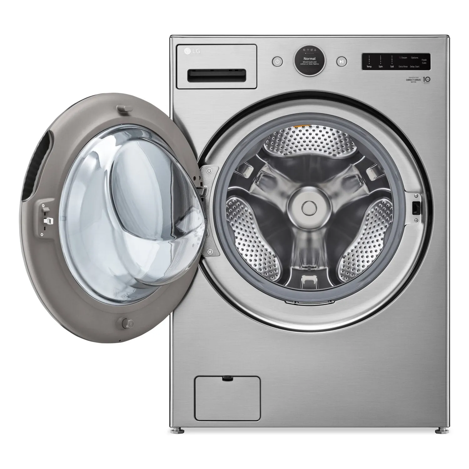 LG 5.2 Cu. Ft. Front-Load Washer and 7.4 Cu. Ft. Electric Dryer with TurboSteam® - WM5500HV/DLEX550V