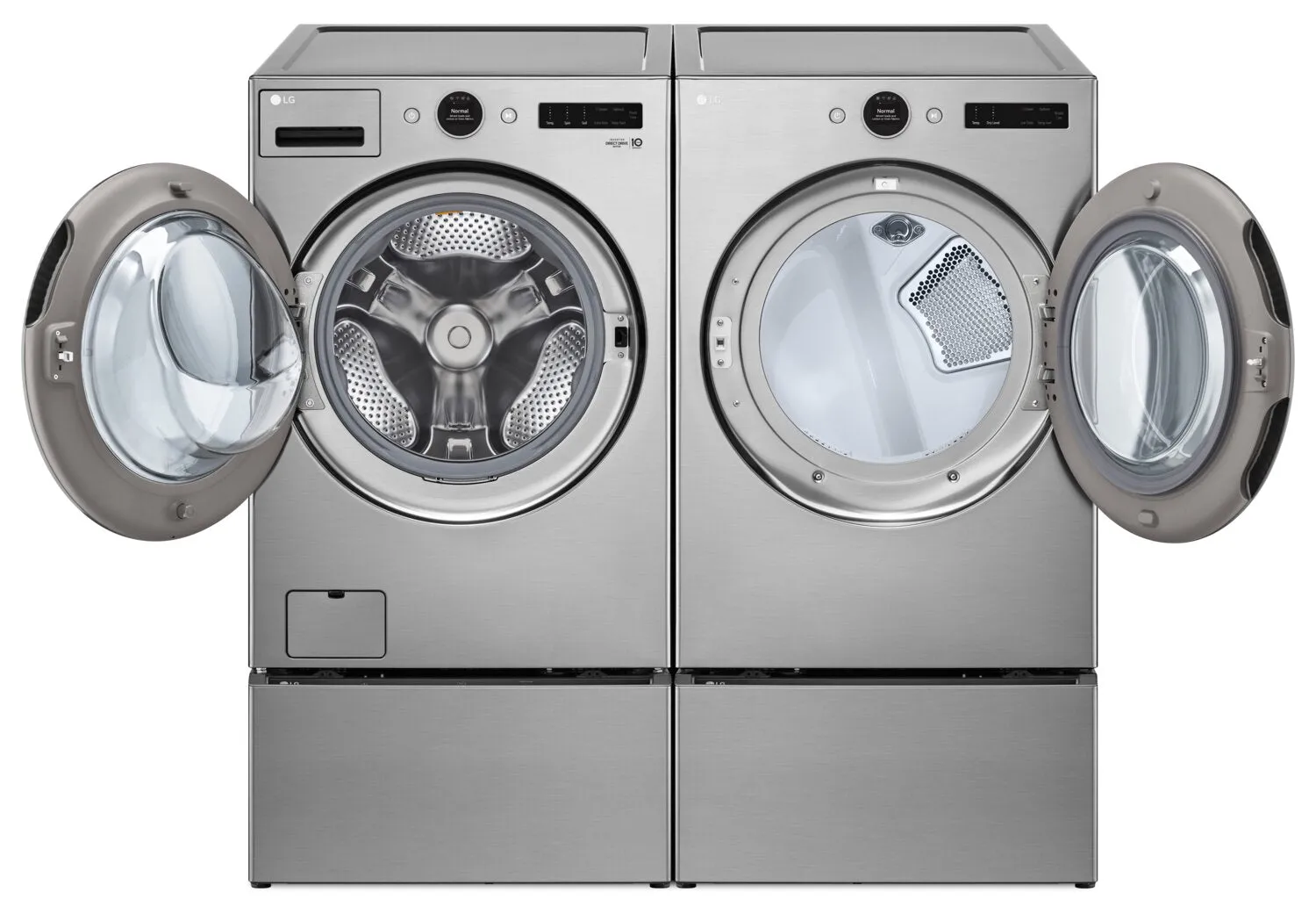 LG 5.2 Cu. Ft. Front-Load Washer and 7.4 Cu. Ft. Gas Dryer with TurboSteam® - WM5500HV/DLGX550V