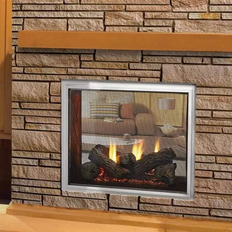 Majestic Fortress See-Through 36" Direct Vent Gas Fireplace ODFORTG-36