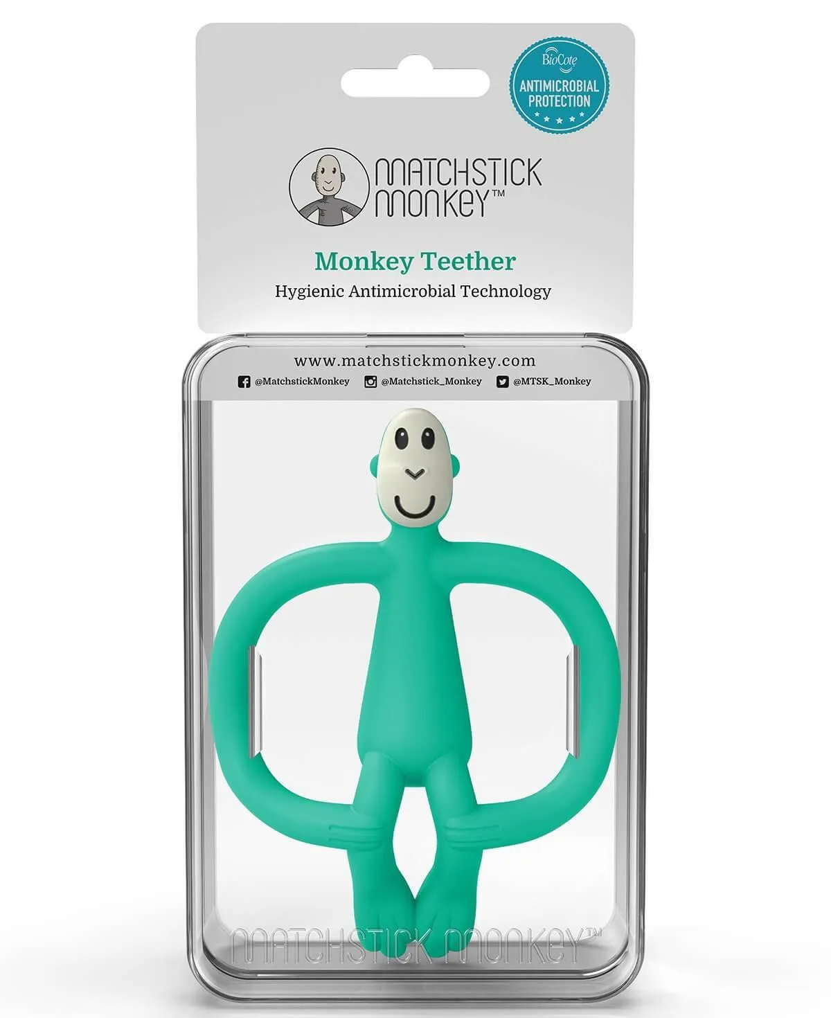 Matchstick Monkey Teething Toy - Green (New Version)